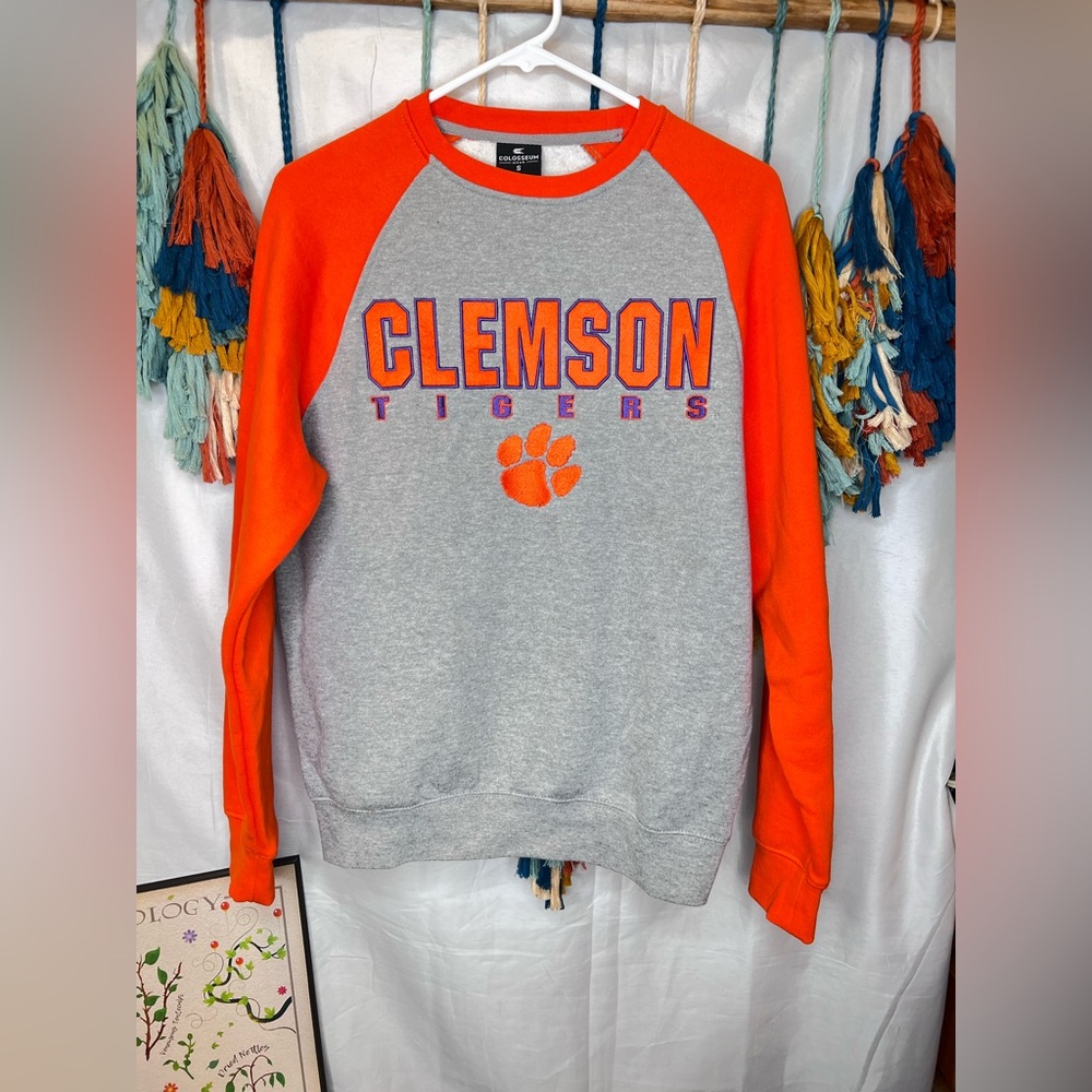 Clemson Mens Cotton Blend Swearshirt Size Small